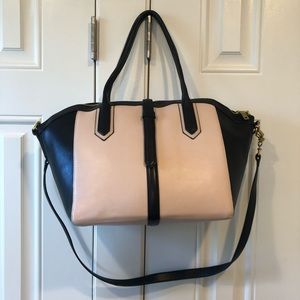 J Crew two-tone top handle bag